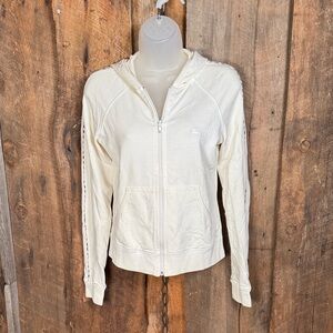 Burberry Off-White Zip-Up Hoodie